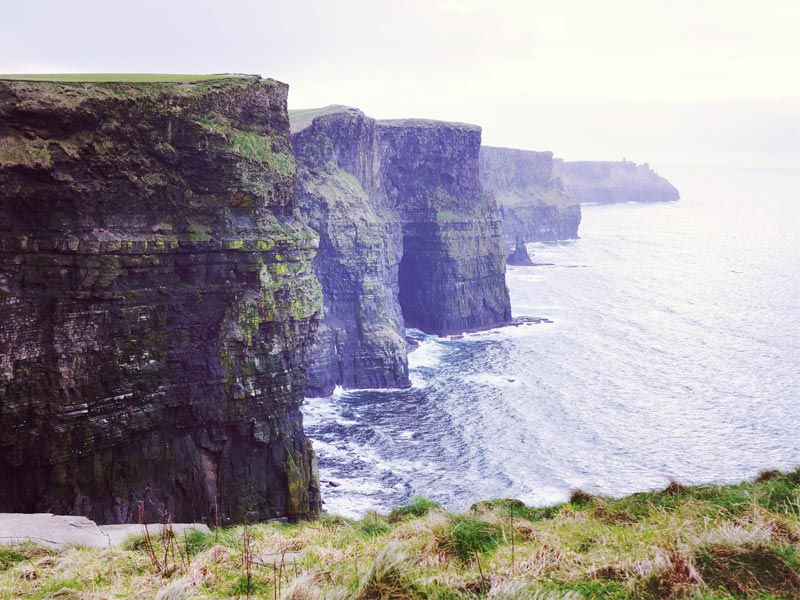 Test d'impression de photo sur toile avec une photo des Cliffs of Moher en Irlande