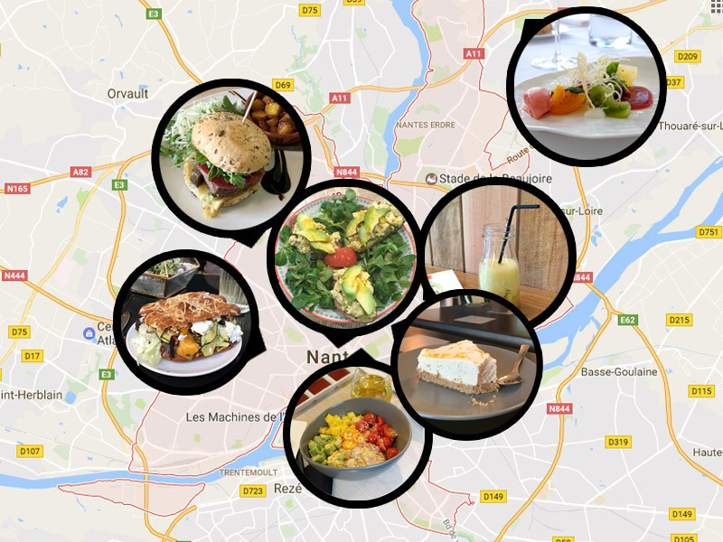 Carte de bonnes adresses où bien manger à Nantes